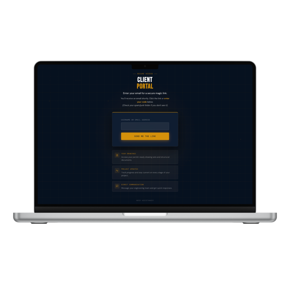 ClearPlan Engineering client portal screenshot